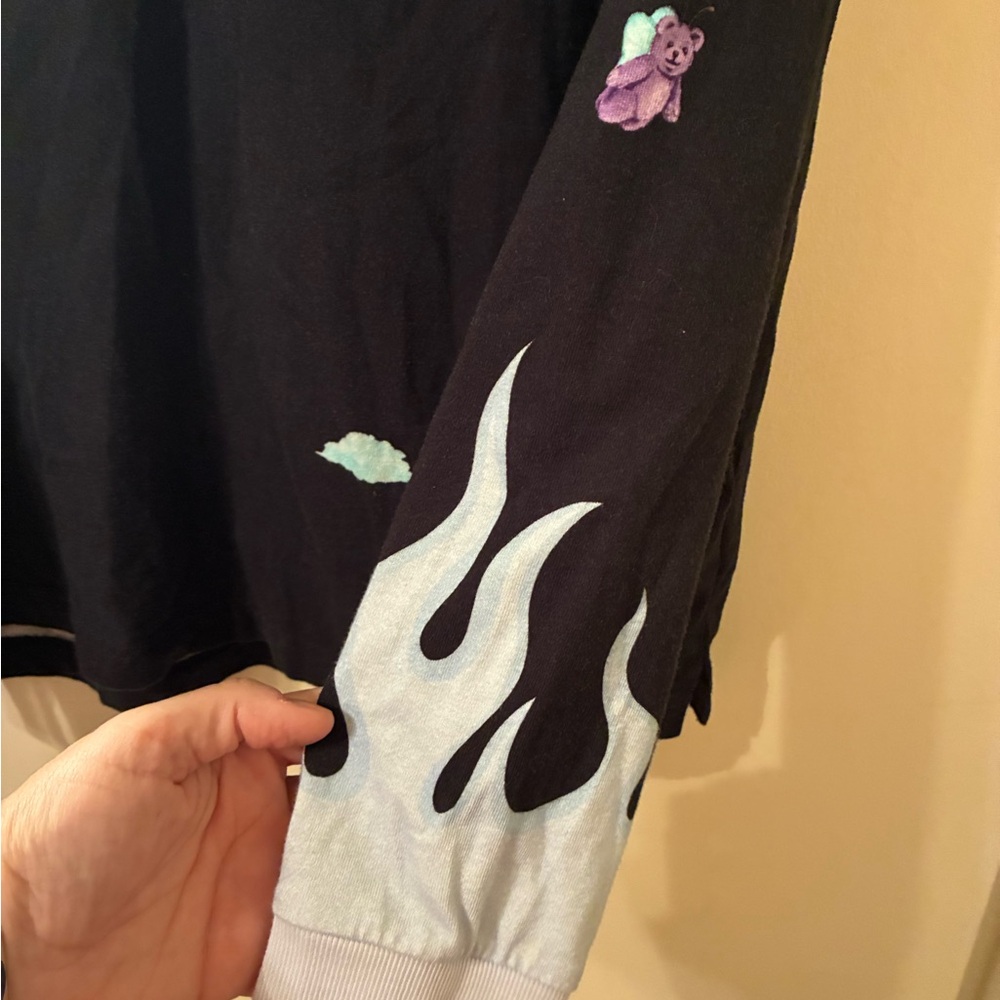 RARE Teddy Fresh x Dr. Albert Frankenstein Flames & Dragon Long Sleeve Polo L - Picture 4 of 12